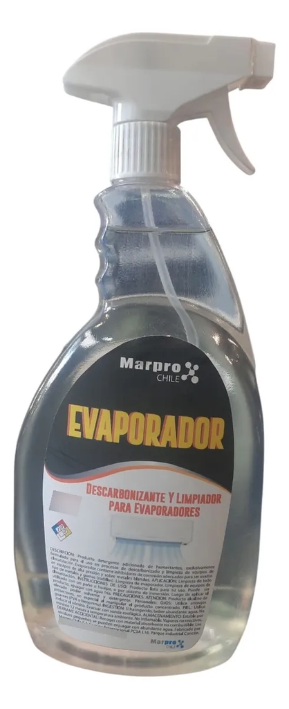 Liquido Descarbonizante Limpiador para Evaporador (Unidad Exterior )Marpro. Envase 1 Litro c/Gatillo.