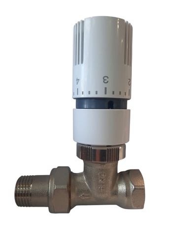 [02.060.50K] ACCESORIO RADIADOR - KIT VALVULA TERMOSTATICA RECTA 1/2" para FE Hilo HI