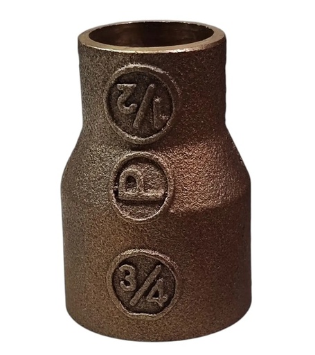 Copla Bronce 3/4"x 1/2" Pulgada Unión Reducción Junta