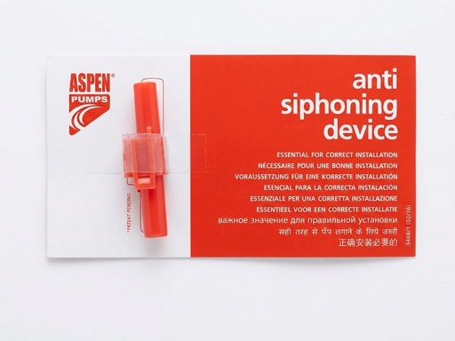 REPUESTO Accesorio dispositivo antisifón (anti-siphoning device) Aspen bombas de condensado Orange