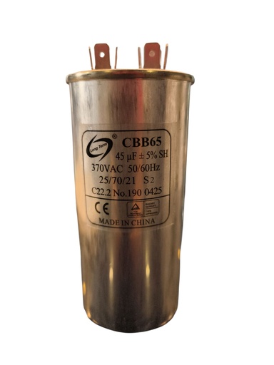 [MT-37R450] Capacitor de partida 45MFD 370VAC