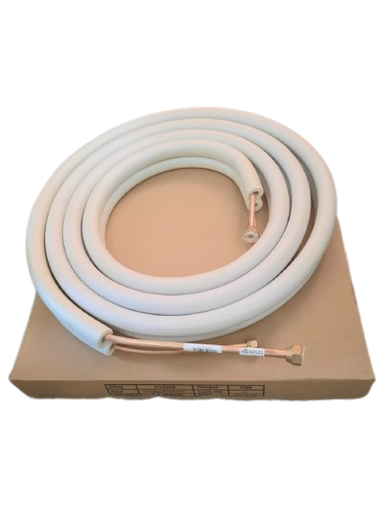 [5MCAÑ1/4X3/8] Kit Cañerias de Refrigeracion 1/4 Y 3/8 5MT C/Tuercas Aislación 0.8MM