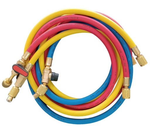 [CH800E-72] JUEGO DE MANGUERAS R22A-R134 con Valvula de Corte  GENERICA