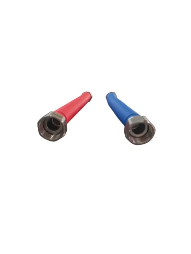 [00.235.34] Kit Conexion Flexible Extensible FM 3/4" 25-50CM AC Inox Cubierta PVC Rojo - Azul Calefacción ANWO