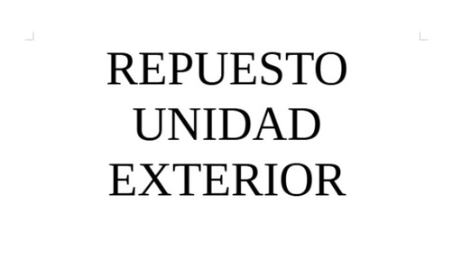 REPUESTO UNIDAD EXTERIOR 12000 BTU MIDEA  AIRSTILL