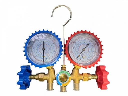 [AT-536RYB-H] Manómetro MANIFOLD 36" 800-4000 CON MANGUERAS R410A CUERPO BRONCE ABLTEK