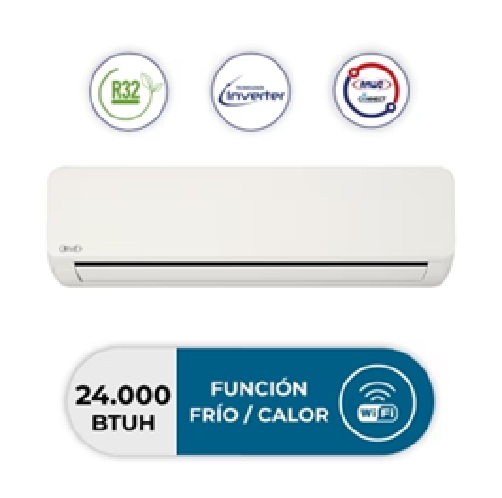 [GES24EF-INV-INT-R32] Aire Acondicionado Inverter ANWO Ecoflow split muro 24000 BTU R32