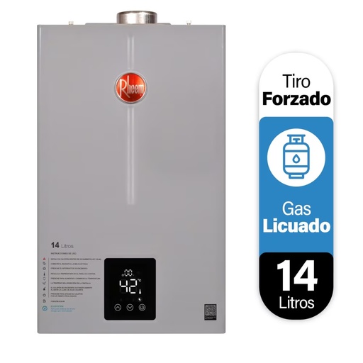 [600074618G] CALEFONT 14 LITROS GAS LICUADO TIRO FORZADO Rheem