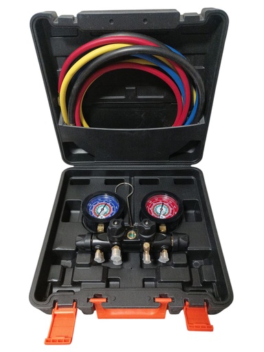 [AT-F4M60RYB-H] MANOMETRO PREMIUM 4 VAL ALUMINIUM R32-R410 R134 R22 ABLTEK