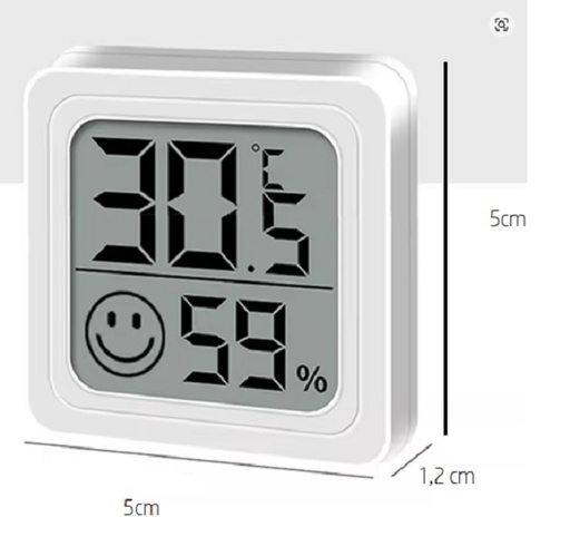 [GLC0768-ZHA] Termometro "Mini" Digital Lcd Higrómetro, Temperatura Ambiente