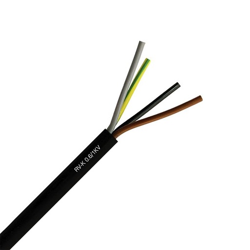 Cordon Flexible Negro 4x1.5mm FVK x metro